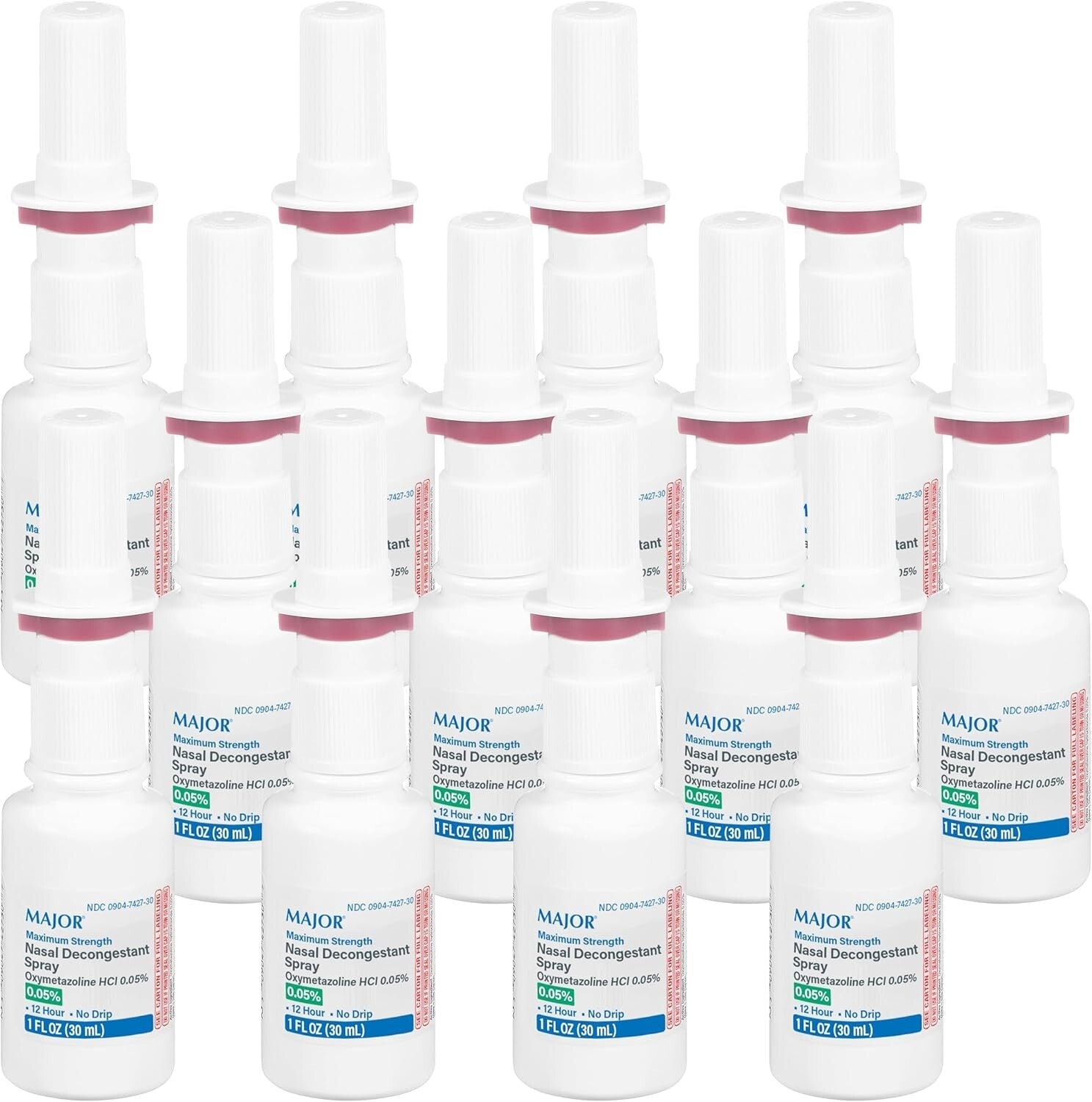 12-Hour Nasal Decongestant Spray - Oxymetazoline Hydrochloride 0.05% - Family...