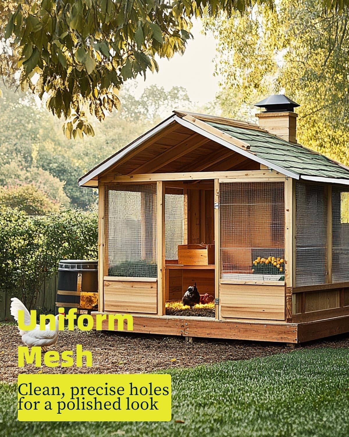 Eco-Friendly 1/4 Inch Galvanized Wire Mesh Roll - 48" x 50' with Gloves Included