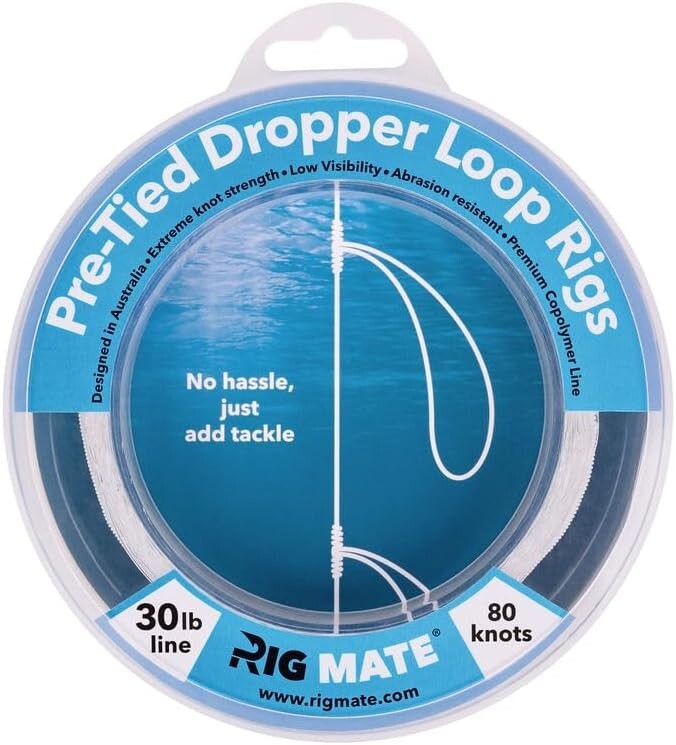 Angler's Essential: Pre-Tied Dropper Loops on 30Lb Spool - Lightweight & Compact