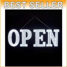 Load image into Gallery viewer, Sturdy 40" x 14" LED Open Sign - Attractive Modern Design for Retail Spaces