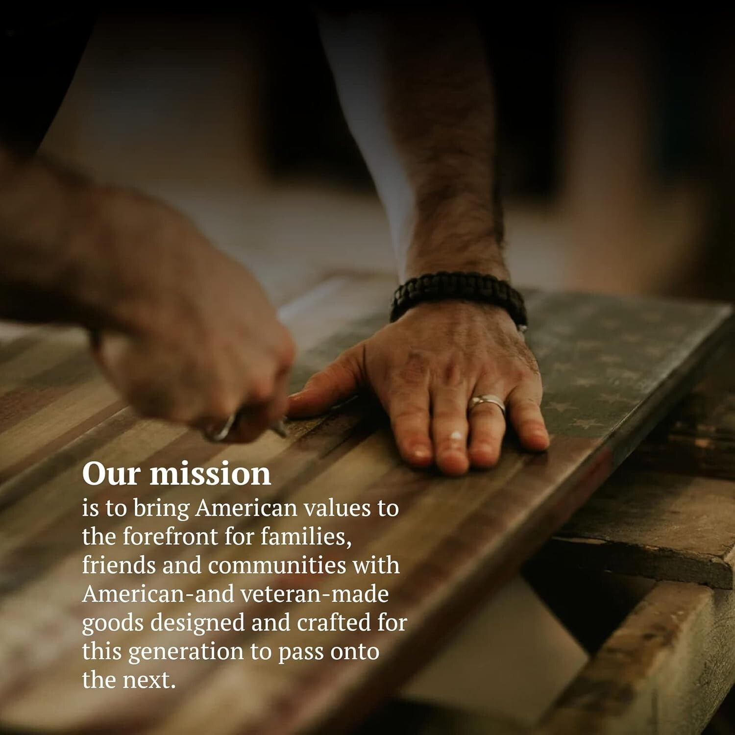 Rustic American Flag Coin Display - Holds 25 Military Coins, 15.25" H x 23.5" W