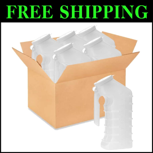 Translucent Portable Male Urinal with Graduated Scale – Easy Handling, 48 Count