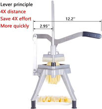 Load image into Gallery viewer, Professional-Grade Vegetable French Fry Cutter with Sharp Stainless Steel Blades