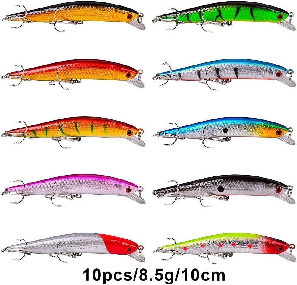 Versatile 56-Piece Fishing Lure Collection - Perfect for Freshwater & Saltwater