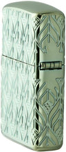 Load image into Gallery viewer, Refillable High Polish Green Brass Pocket Lighter - Perfect Gift Collection