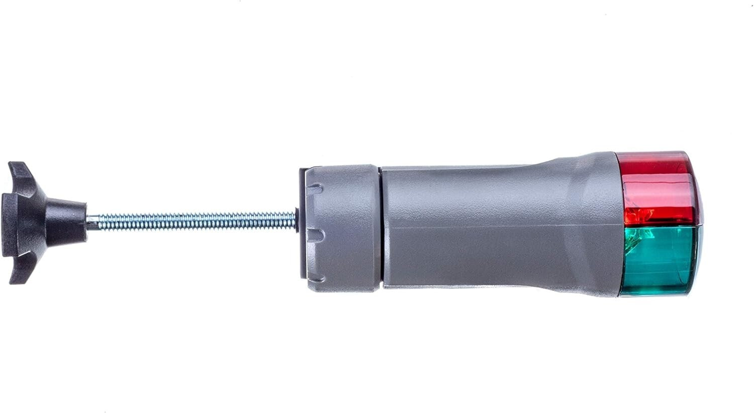 Shockproof LED Navigation Light with Telescoping Pole for Watercraft Safety