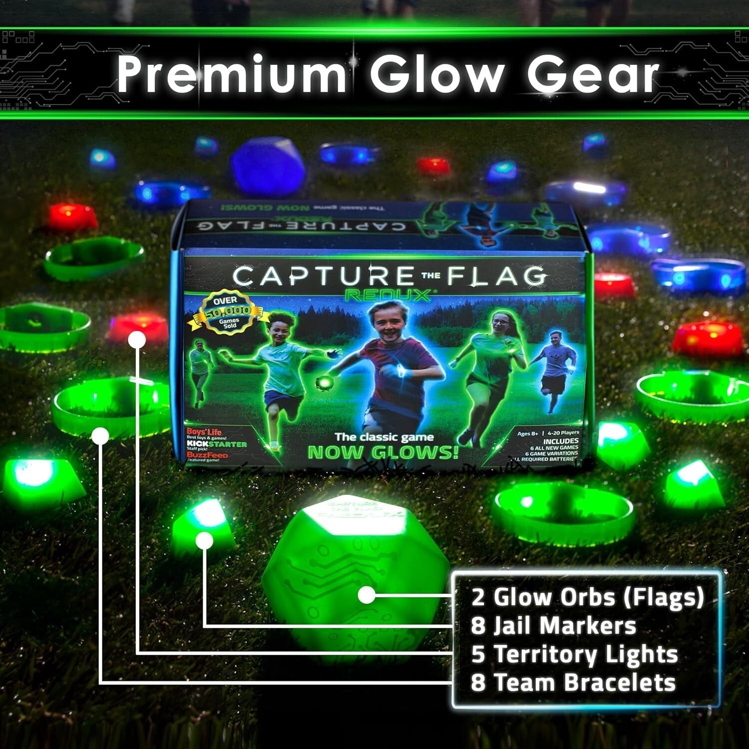 Ultimate Glow in the Dark Capture The Flag Game - Perfect for Kids & Teens