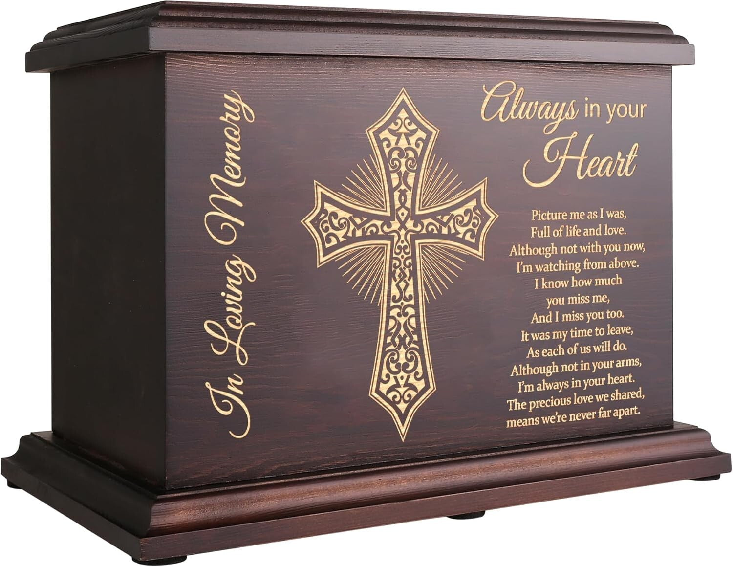 Stylish Burial Urn with Bottom Opening - 270 lbs Capacity, Perfect Memorial Gift