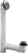 Load image into Gallery viewer, Tarnish-Free Brushed Nickel Bath Drain with PVC Tubing for Easy Installation