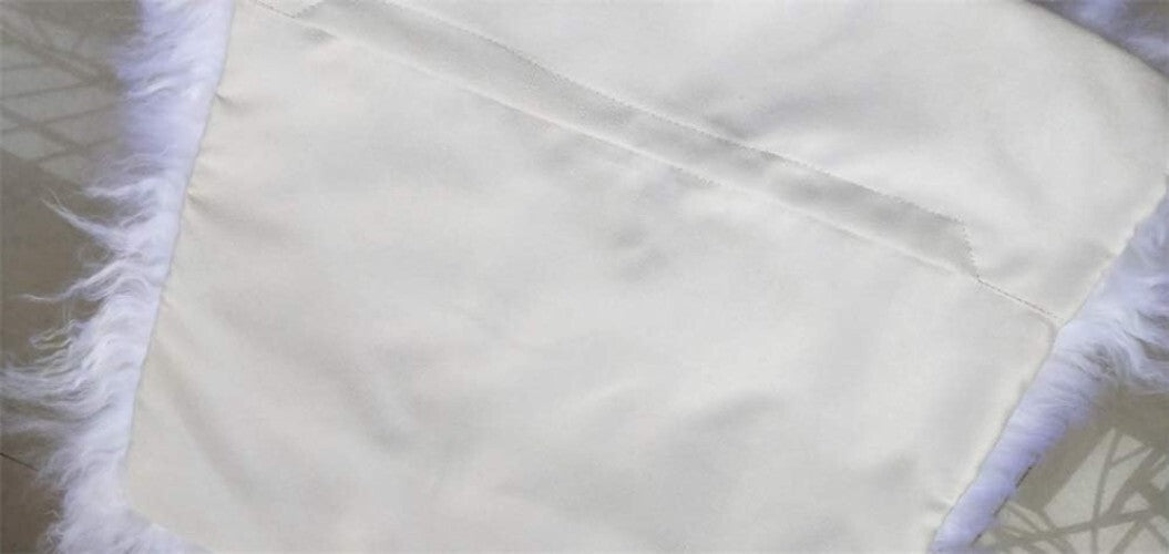 Elegant 16'' x 16'' White Curly Mongolian Lamb Fur Pillow Cover - Home Accent