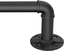 Load image into Gallery viewer, 240-Inch Heavy Duty Black Curtain Rods - Room Darkening &amp; Stylish Design