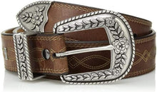 Load image into Gallery viewer, Cotton Women's Fatbaby Center Stitch Belt - 34' Brown Essential for Fashionistas