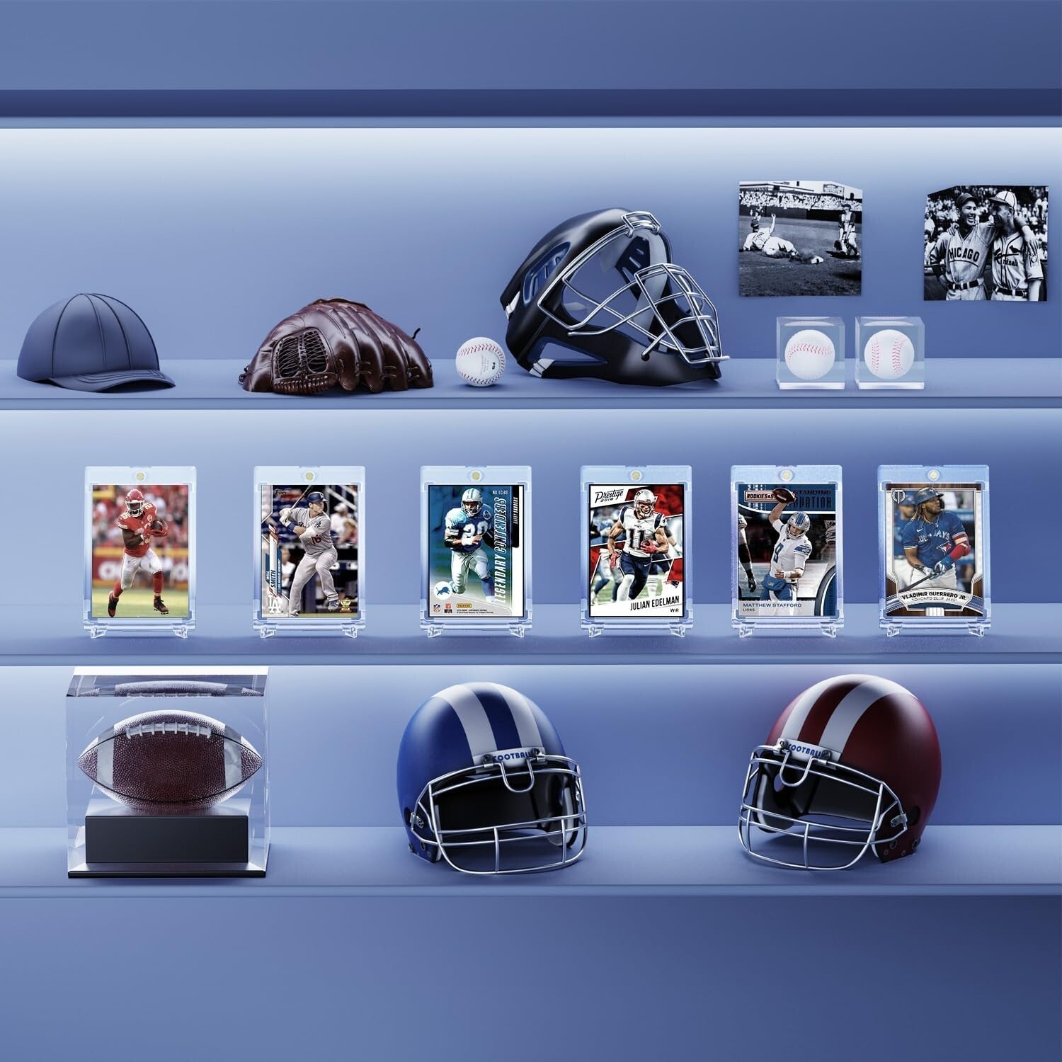 Premium 50-Pack Magnetic Card Holders - Acid-Free & Water-Resistant Protection