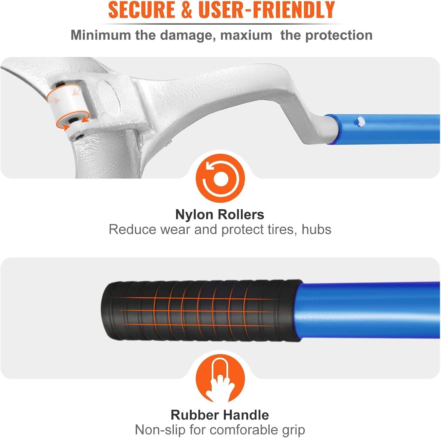 Durable Tubeless Tire Changing Tool with Easy One-Person Operation - 22.5"-24.5"