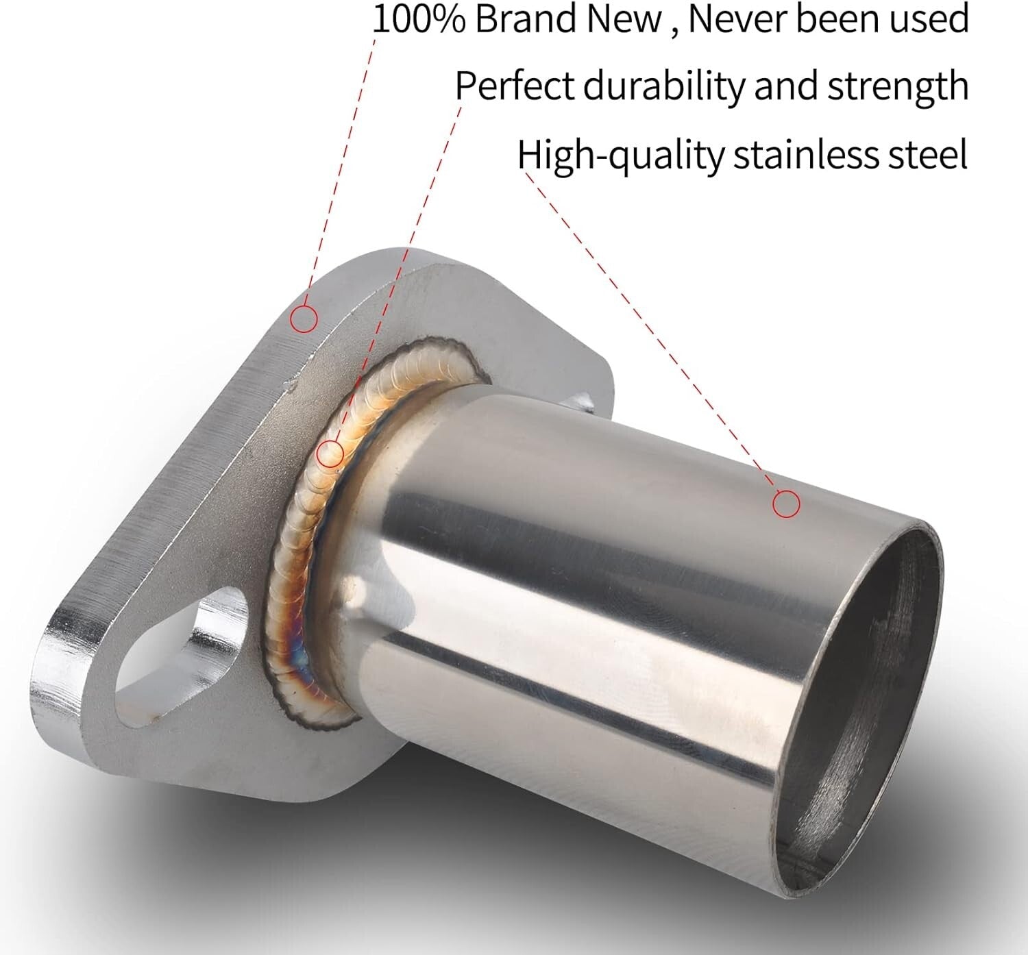 T304 Stainless Steel Exhaust Flange Replacement Kit with Gasket & Bolts - 2.25"