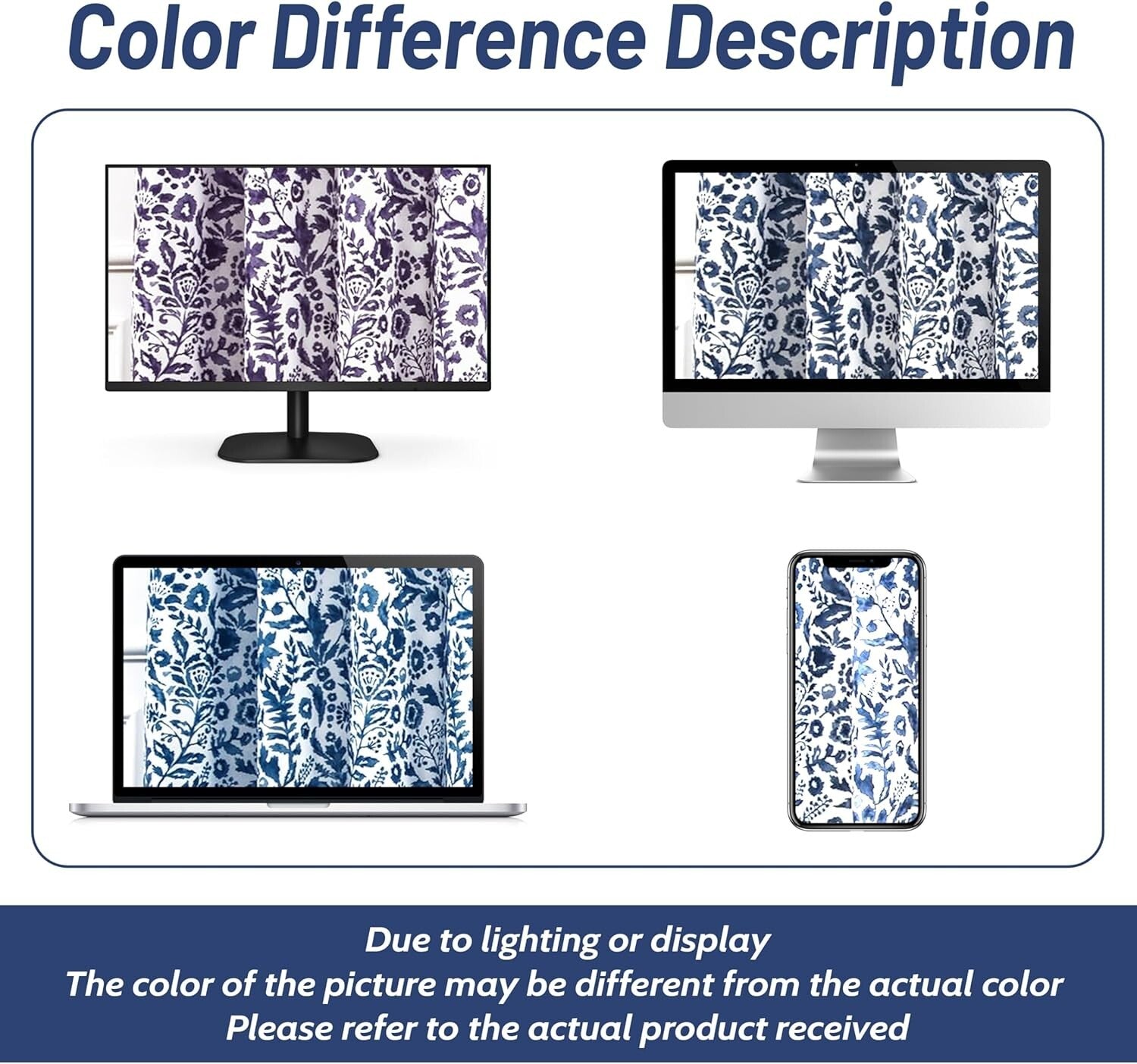 Elegant Floral Thermal Insulated Curtain Valance 52''W x 18''L +2'' Header