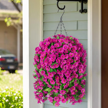 Load image into Gallery viewer, Colorful Faux Silk Hanging Flower Basket - Perfect for Year-Round Outdoor Charm