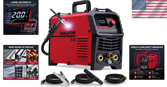 Dual Voltage 200A Welding Machine with Fan Cooling System - Durable Performance