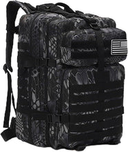 Load image into Gallery viewer, Spacious Military Assault Backpack: 50L Tactical Laptop Rucksack with Two Flags