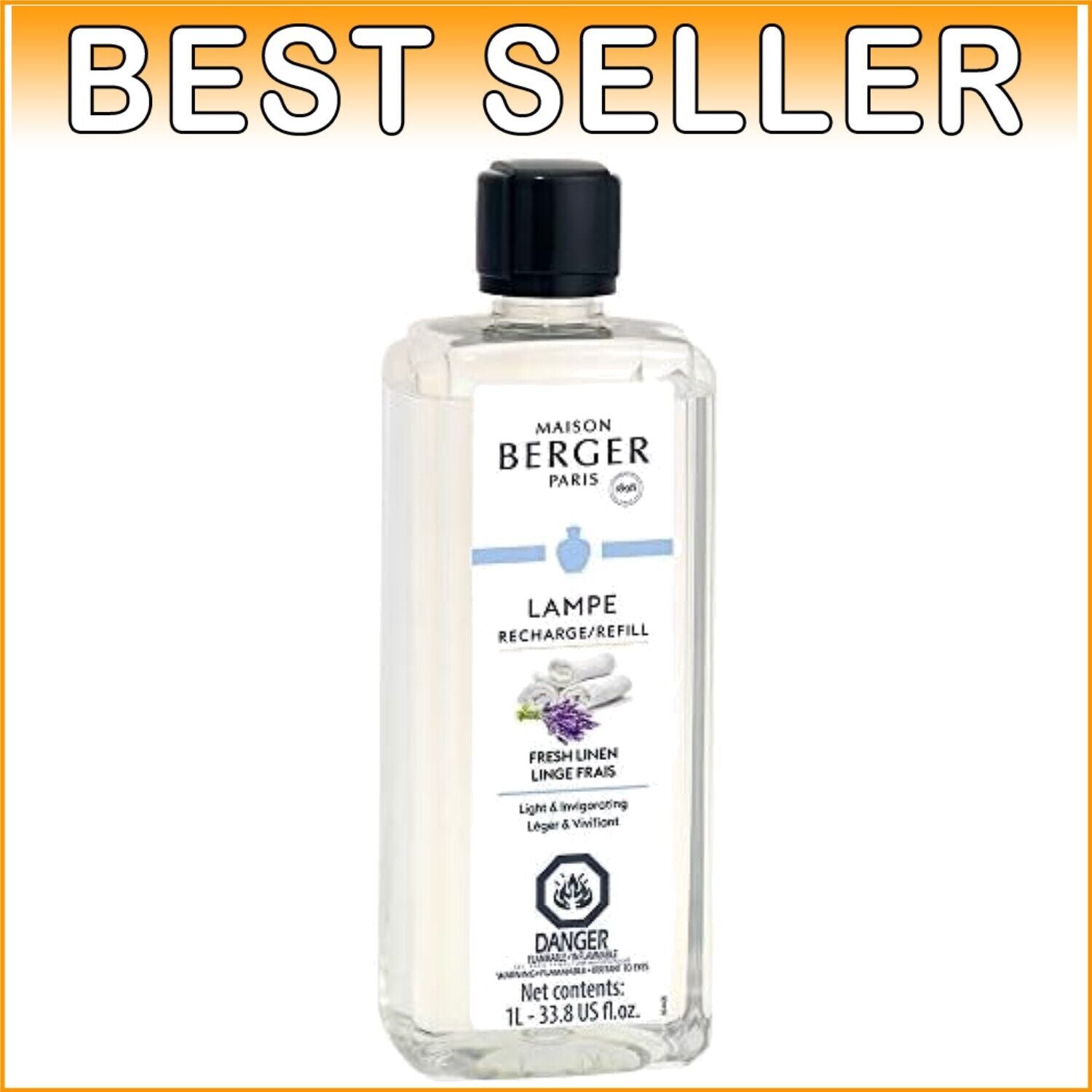 Fresh Linen Lampe Berger Fragrance Refill 33.8 oz - Purify Your Home Elegantly