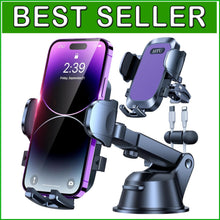 Load image into Gallery viewer, Innovative Hands-Free Car Phone Holder with Strong Suction &amp; Extra Accessories