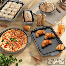 Load image into Gallery viewer, Nesting Nonstick Bakeware Set - 10 Pieces with Silicone Handles for Easy Baking
