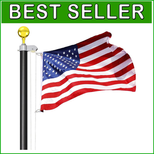 Extra-Thick 25 FT Sectional Flagpole with Free American Flag - Rust-Resistant