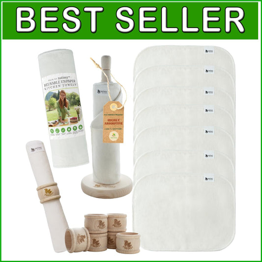 10 Durable Organic Cotton Cloth Towels - Sustainable Reusable Paper Alternatives