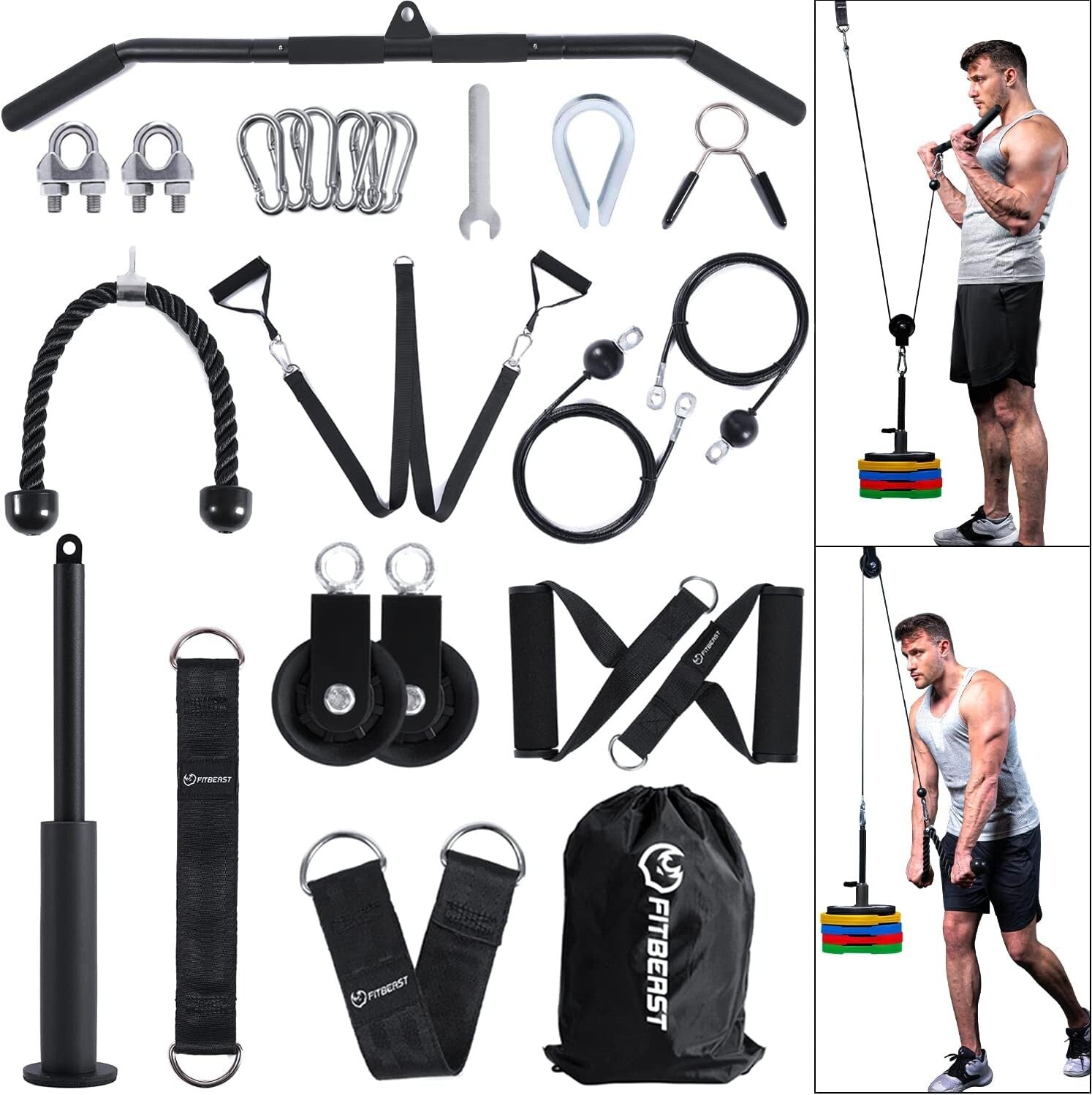330 lbs Home Gym Pulley System - Versatile Cable Weight for Strength Training