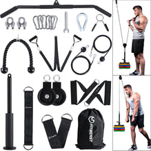 Load image into Gallery viewer, 330 lbs Home Gym Pulley System - Versatile Cable Weight for Strength Training