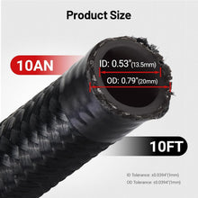 Load image into Gallery viewer, High-Pressure 10AN Braided Fuel Hose - Nylon CPE 10FT for Auto Applications