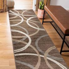 Load image into Gallery viewer, Stylish 2'7" x 6' Brown Area Rug, Soft Polypropylene, Perfect for Indoor Living