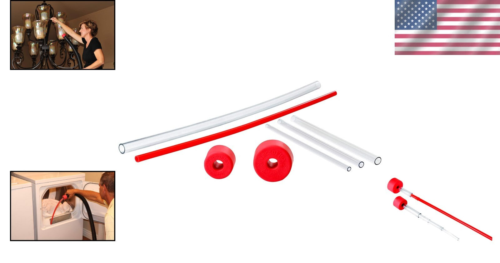 Customizable Vacuum Attachment Kit with Rigid and Flexible Tubes for Efficiency