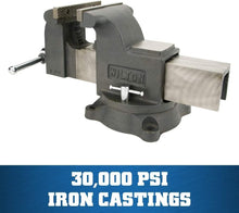 Load image into Gallery viewer, Sturdy 30,000 PSI Gray Iron Bench Vise - Ideal for General Duty Applications