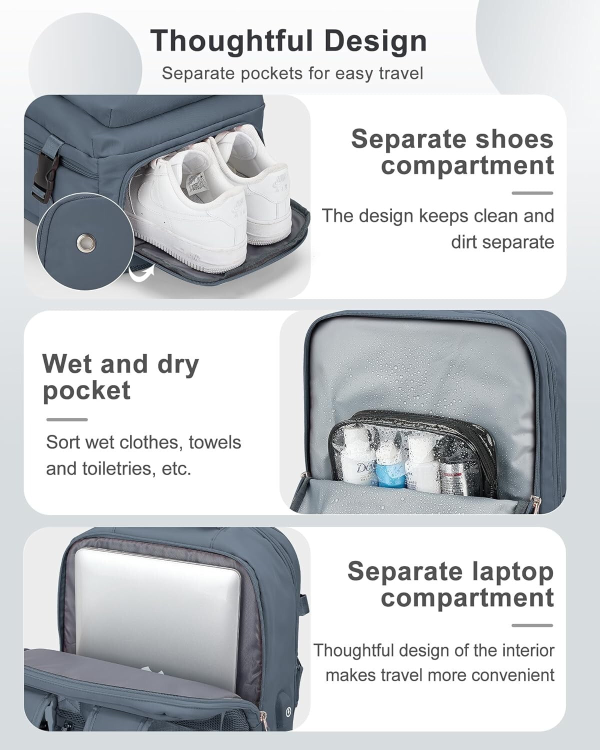 Multi-Functional Business Backpack for Women - Waterproof & Organized for Travel