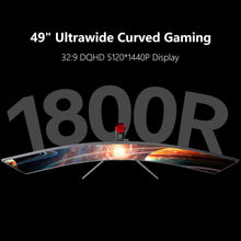 Load image into Gallery viewer, Eye-Catching 49-Inch Ultrawide Monitor with 5120x1440 Resolution &amp; Adaptive-Sync