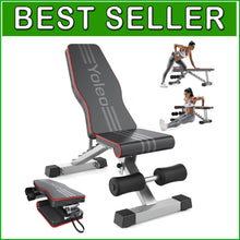 Load image into Gallery viewer, Portable Adjustable Weight Bench with Heavy-Duty Steel Frame for Home Workouts