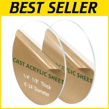 Load image into Gallery viewer, Versatile 2-Piece Clear Plexiglass Circle Set - Ideal for Projects &amp; Tabletops