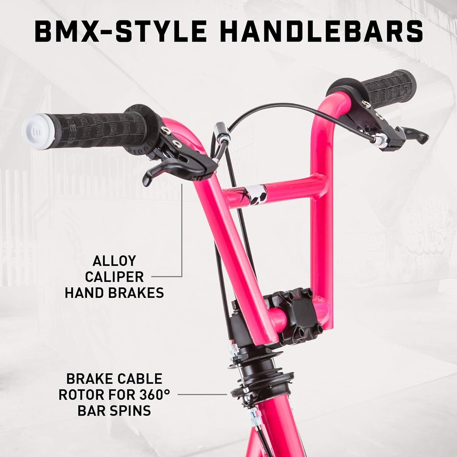 BMX-Style Kick Scooter with 12-Inch Air Tires for Kids Ages 6 and Up
