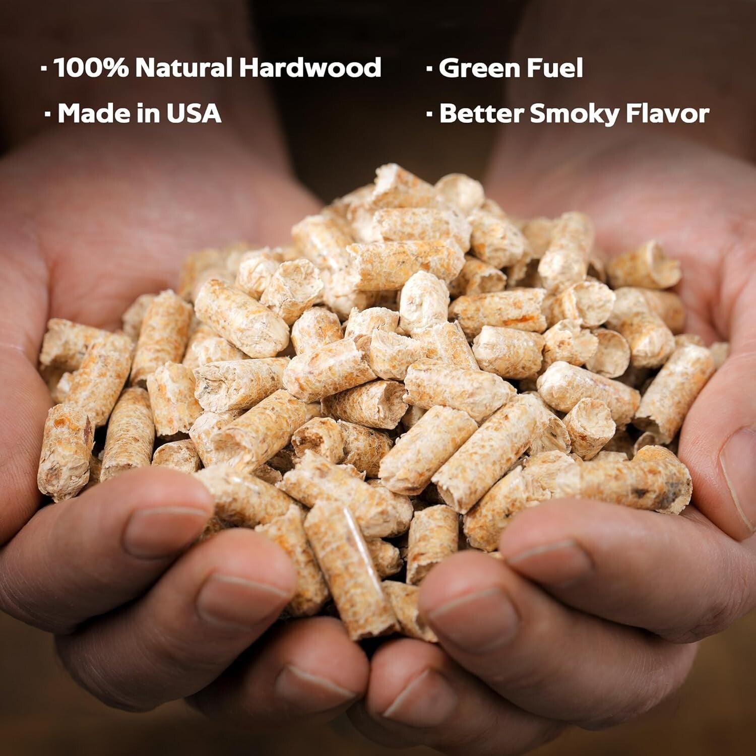 100% Natural Hardwood Wood Pellets for Smoker Grill - 20lbs - Flavorful & Clean