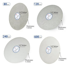 Load image into Gallery viewer, Premium 4-Pack Diamond Flat Lap Discs 8" - Ideal for Gem Faceting and Polishing