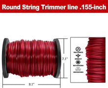 Load image into Gallery viewer, Round 515 Ft Trimmer Line with Bonus Cutter - Universal Fit for Major Brands