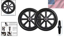 Load image into Gallery viewer, Durable 8-Inch Rubber Caster Wheel with 7/16" Axle - Perfect for Wheelchairs