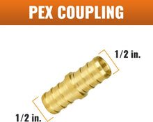 Load image into Gallery viewer, 50-Pack 1/2" Lead-Free Brass PEX Coupling - NSF Certified Plumbing Fittings