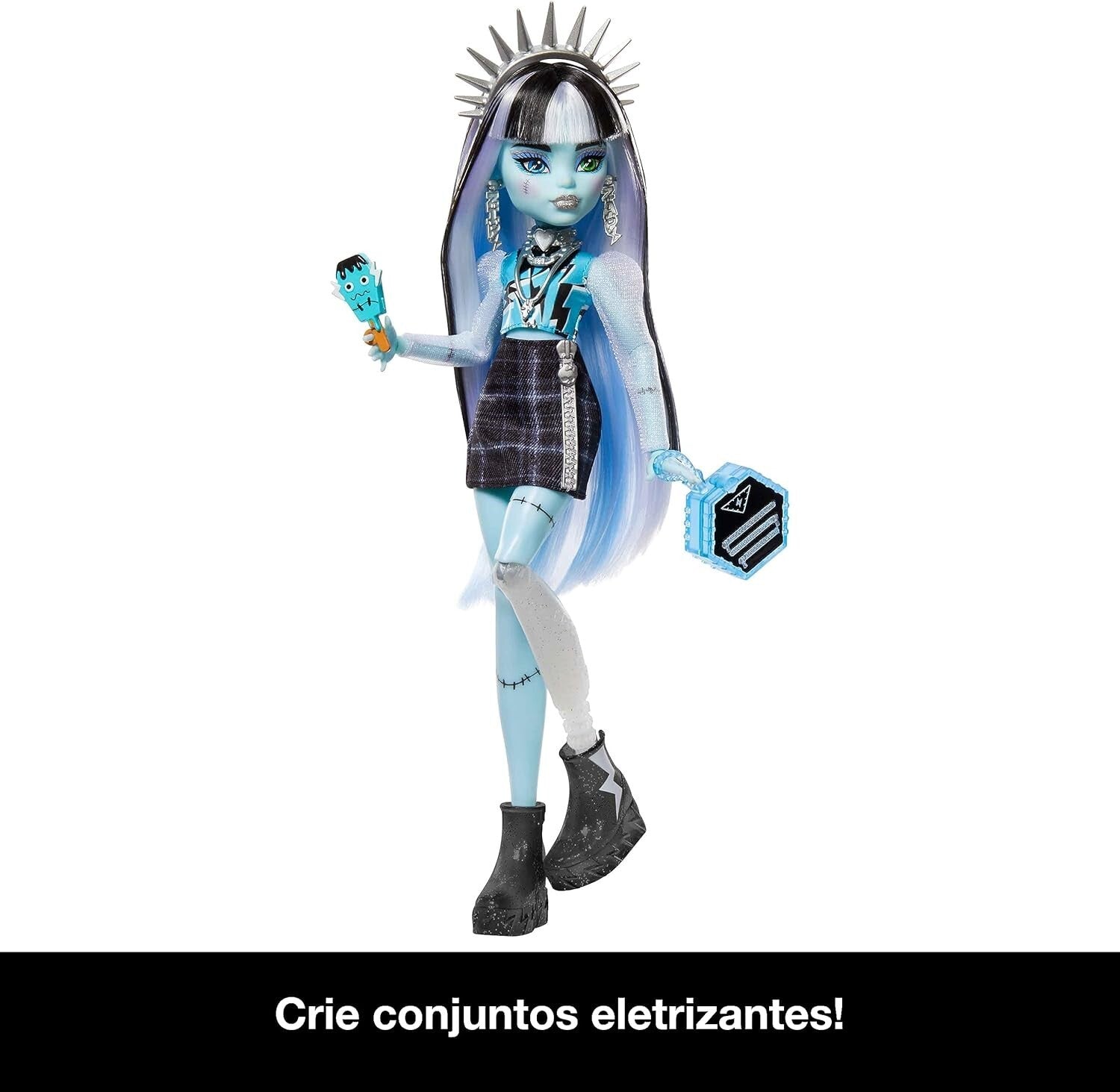 Frankie Stein Fearidescent Doll with Coffin Locker & Over 19 Fashion Surprises