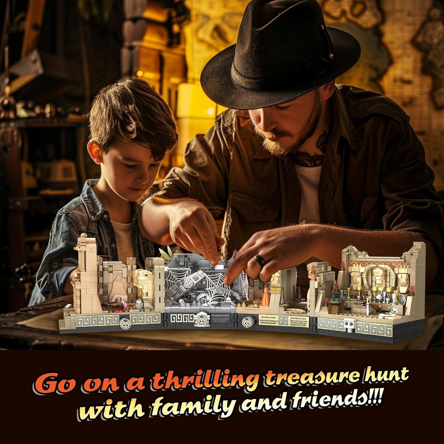 Adult & Kid-Friendly 5-in-1 Temple Building Set - Exciting 2388-Piece Adventure