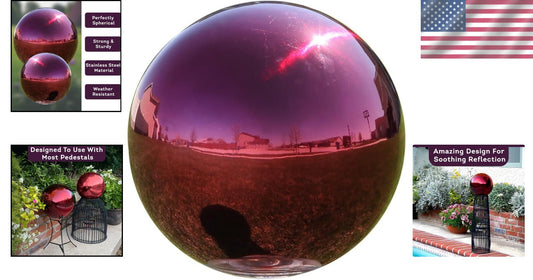 Stunning 10" Shiny Gazing Ball - Ideal Tabletop Decor for Garden Enthusiasts