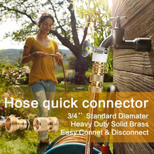 Load image into Gallery viewer, Rust-Proof Quick Connect Hose Fittings - 5 Sets of Heavy-Duty Brass Adapters