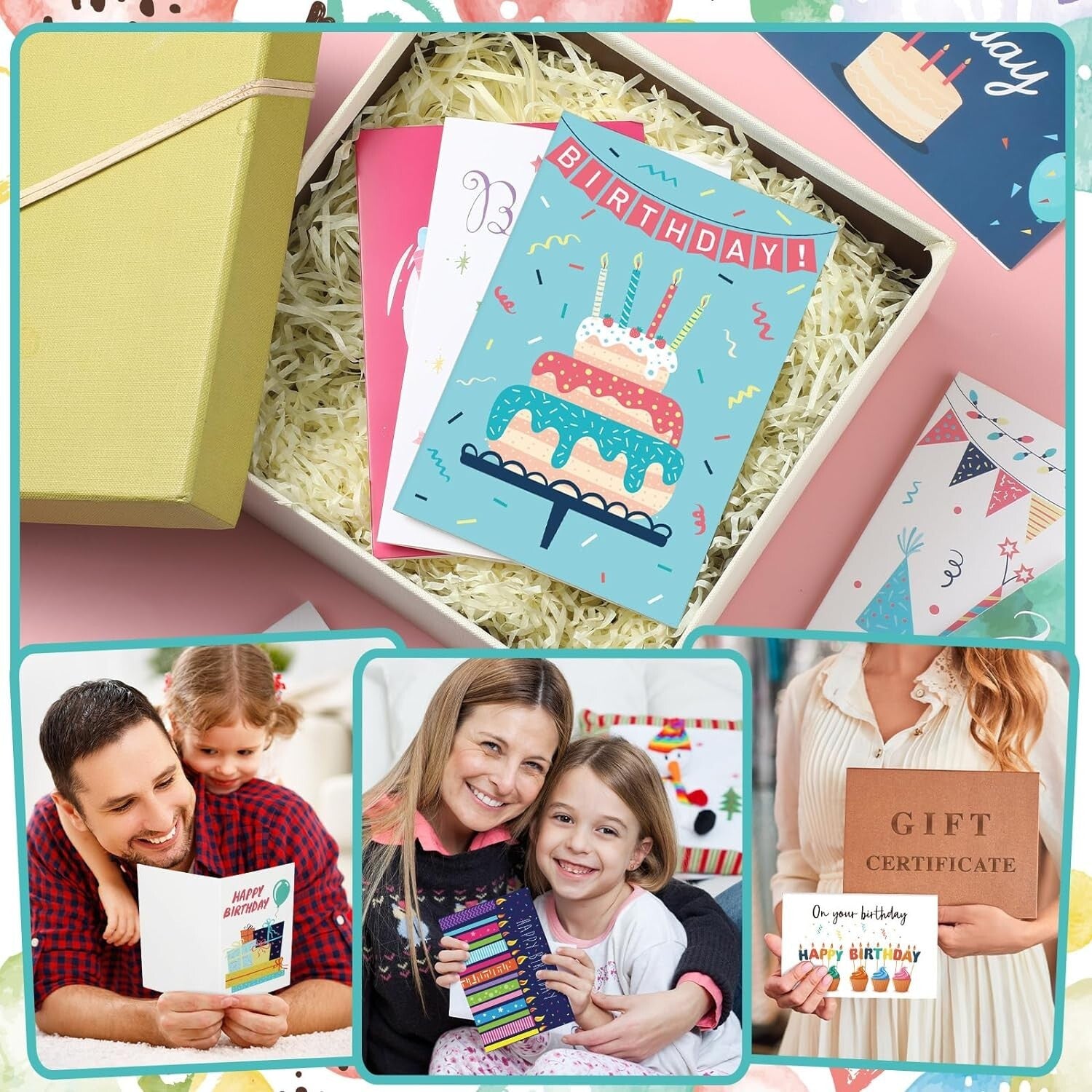 200 Pack Assorted Happy Birthday Cards with Envelopes & Stickers – 20 Styles