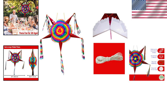 Authentic Handcrafted 32-Inch Piñata for Memorable Fiesta Parties & Birthdays